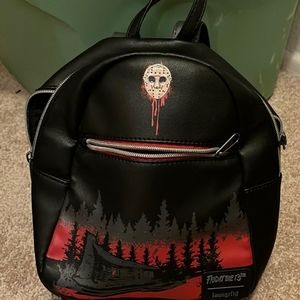 LOUNGEFLY Friday the 13th Jason Mask Mini Backpack